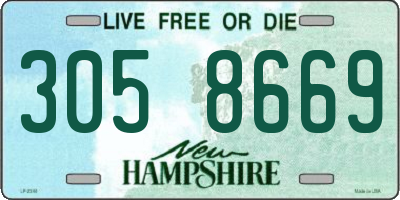 NH license plate 3058669