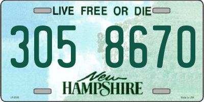 NH license plate 3058670