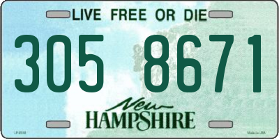 NH license plate 3058671
