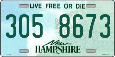 NH license plate 3058673
