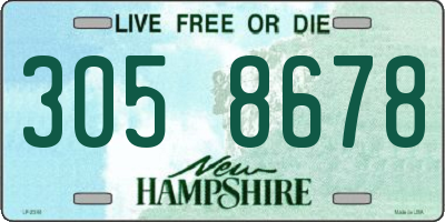 NH license plate 3058678