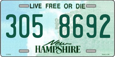 NH license plate 3058692