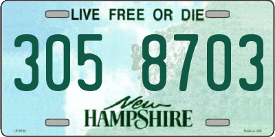 NH license plate 3058703