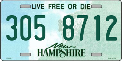 NH license plate 3058712