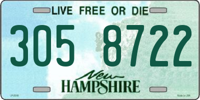 NH license plate 3058722