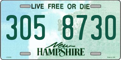 NH license plate 3058730