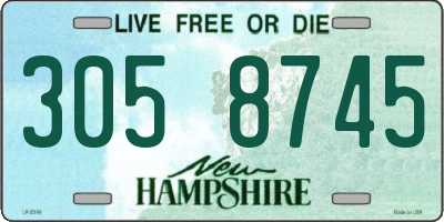 NH license plate 3058745