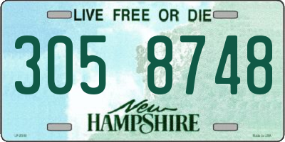 NH license plate 3058748
