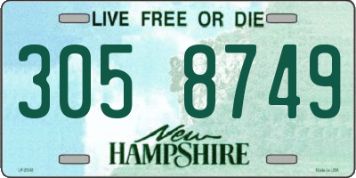 NH license plate 3058749