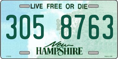 NH license plate 3058763