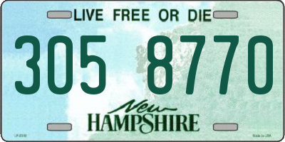 NH license plate 3058770