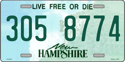 NH license plate 3058774