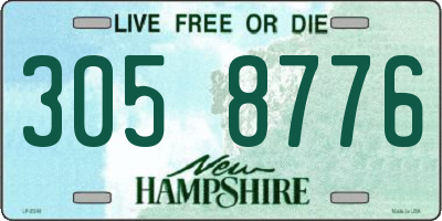 NH license plate 3058776
