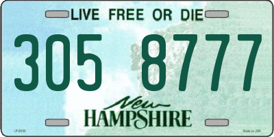 NH license plate 3058777