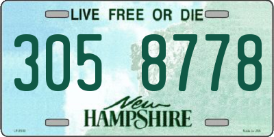 NH license plate 3058778
