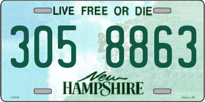 NH license plate 3058863