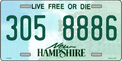 NH license plate 3058886