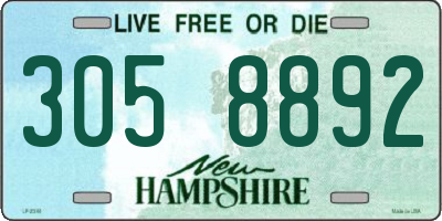 NH license plate 3058892