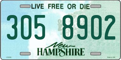 NH license plate 3058902