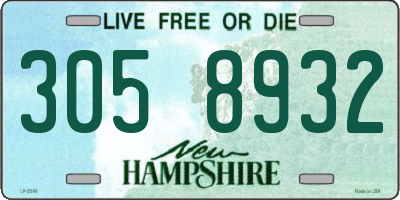 NH license plate 3058932
