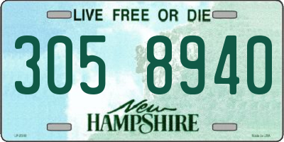 NH license plate 3058940