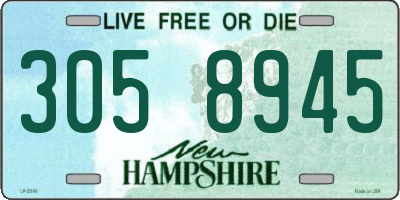 NH license plate 3058945
