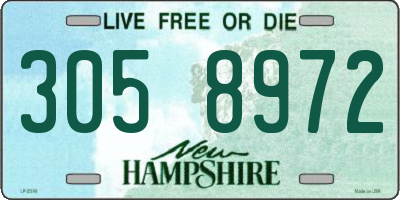 NH license plate 3058972