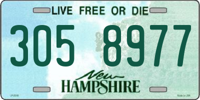 NH license plate 3058977