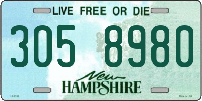 NH license plate 3058980