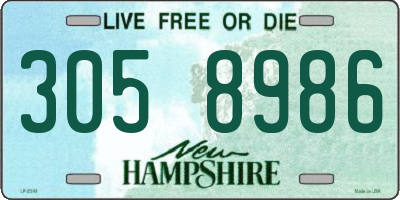 NH license plate 3058986