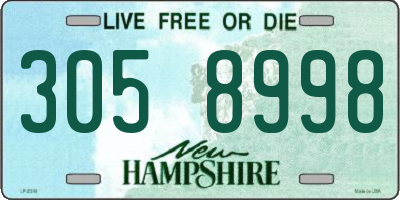 NH license plate 3058998