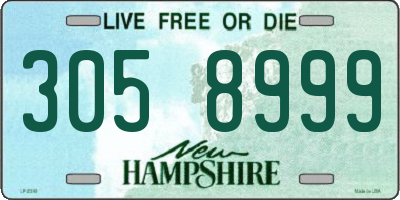 NH license plate 3058999