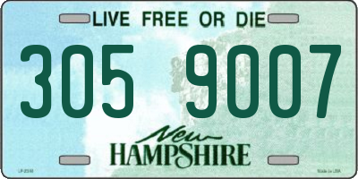 NH license plate 3059007