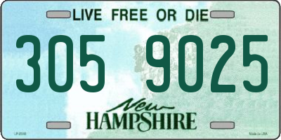 NH license plate 3059025
