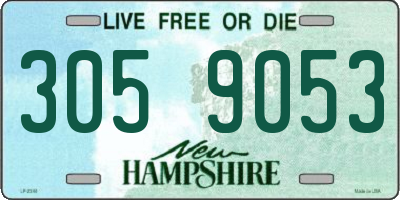 NH license plate 3059053
