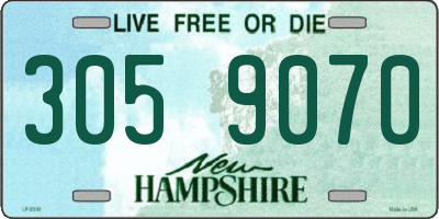 NH license plate 3059070