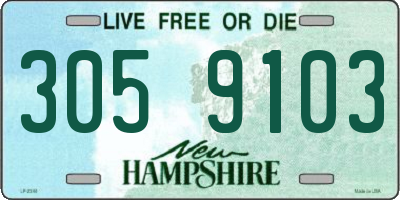 NH license plate 3059103