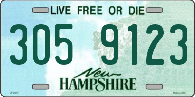 NH license plate 3059123