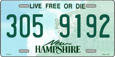NH license plate 3059192