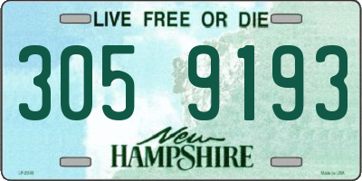 NH license plate 3059193
