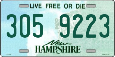 NH license plate 3059223