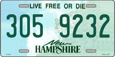 NH license plate 3059232