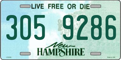 NH license plate 3059286