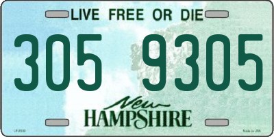 NH license plate 3059305