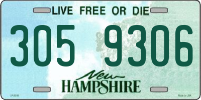 NH license plate 3059306