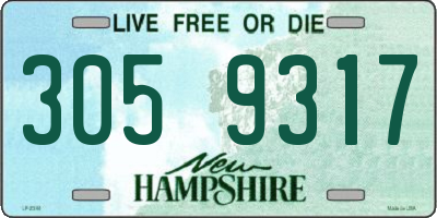 NH license plate 3059317