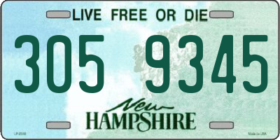 NH license plate 3059345