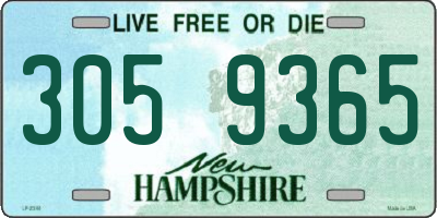 NH license plate 3059365