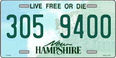 NH license plate 3059400