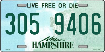 NH license plate 3059406